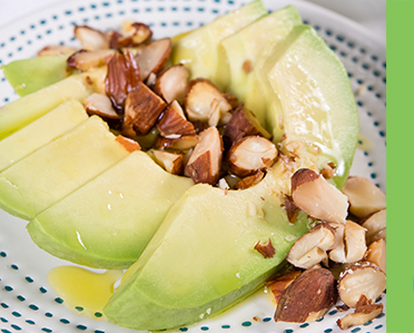 Avocado and toasted almond salad