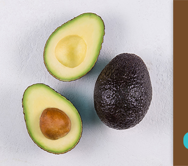 Fresh avocado cut in half